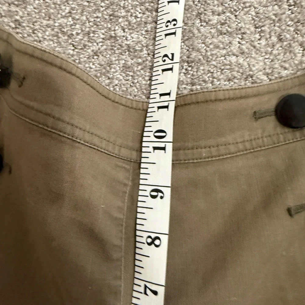 Broome Street Kate Spade Sailor Style‎ Cropped Wide Leg Pants Olive Green Size 0